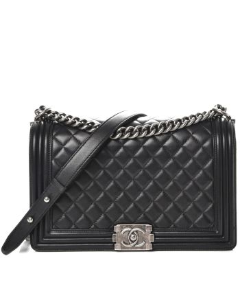 Chanel Lambskin Boy Bag Black