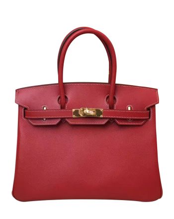 Hermes Birkin 35 Bag Togo Leather Red